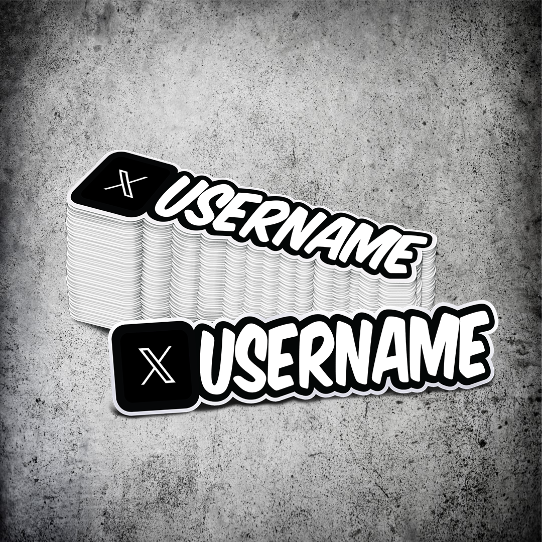 Custom X Printed Sticker
