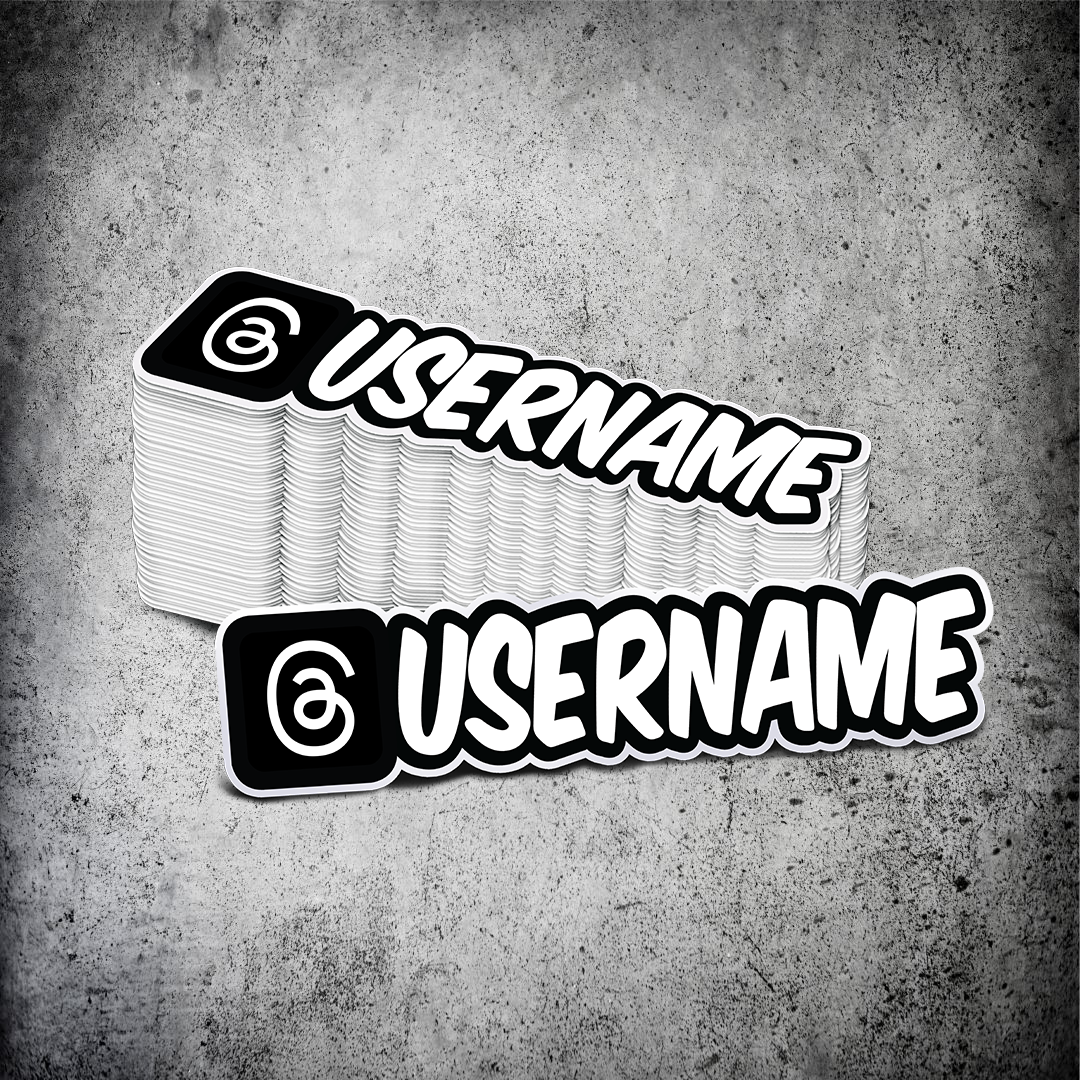 Custom Threads Printed Sticker