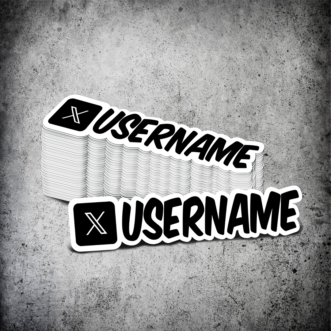 Custom X Printed Sticker