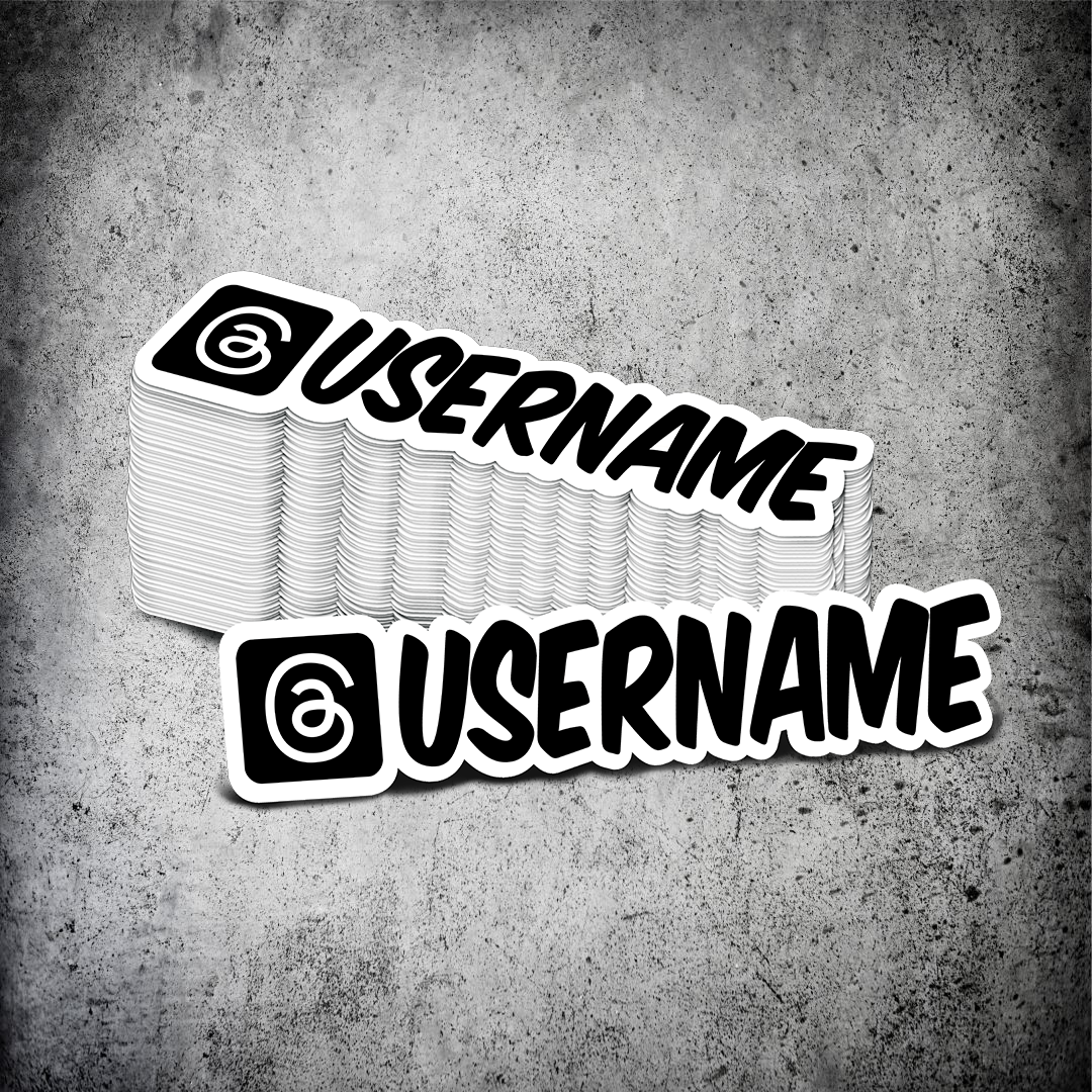 Custom Threads Printed Sticker
