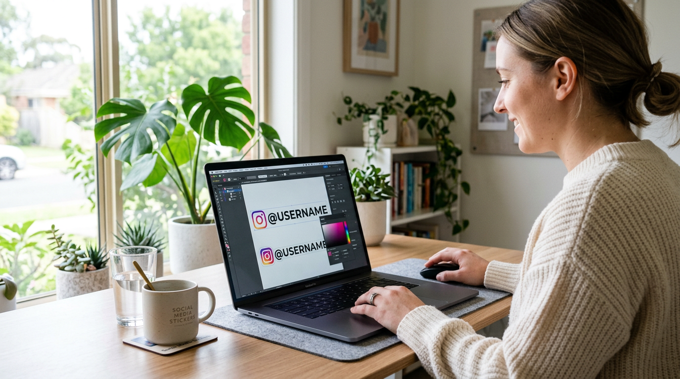 How to Design Your Own Custom Instagram Handle Sticker in Minutes