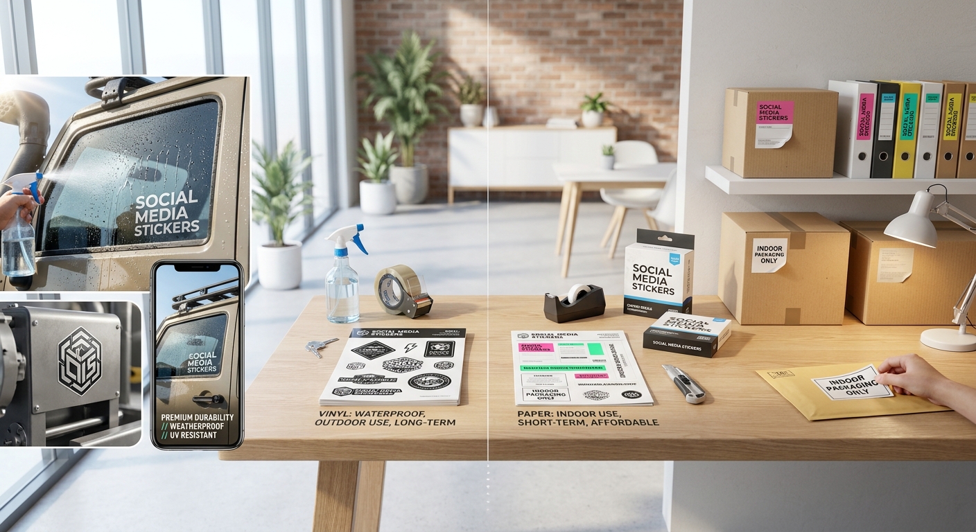 Vinyl vs Printed Stickers: What’s the Best Choice for Your Brand?