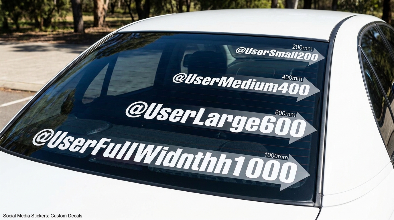 Social Media Sticker Size Guide: Choosing the Best Decal for Your Car